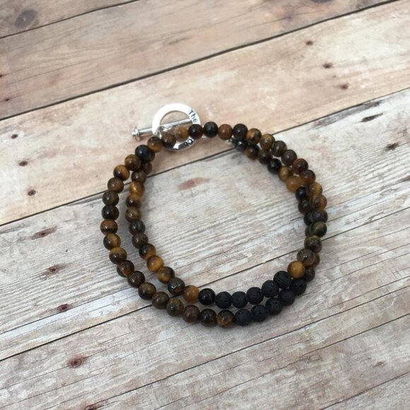 Tigers Eye Small Double Wrap Diffuser Brac… - Picture 1 of 2